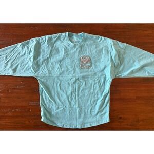 Disney Frozen Broadway Musical Spirit Jersey Small Aqua Blue LET IT GO